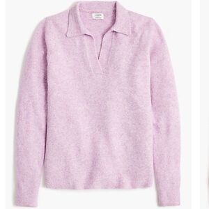 J Crew Factory Extra Soft Yarn Polo Sweater Spring Pastel Preppy Purple Sz Small